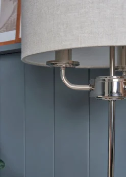 BHS Lighting Harley 3 Light Chrome Table Lamp (48cm x 32cm)