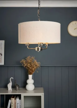 BHS Lighting Harley Ceiling 3 Light Chrome (40-120cm x 45cm)