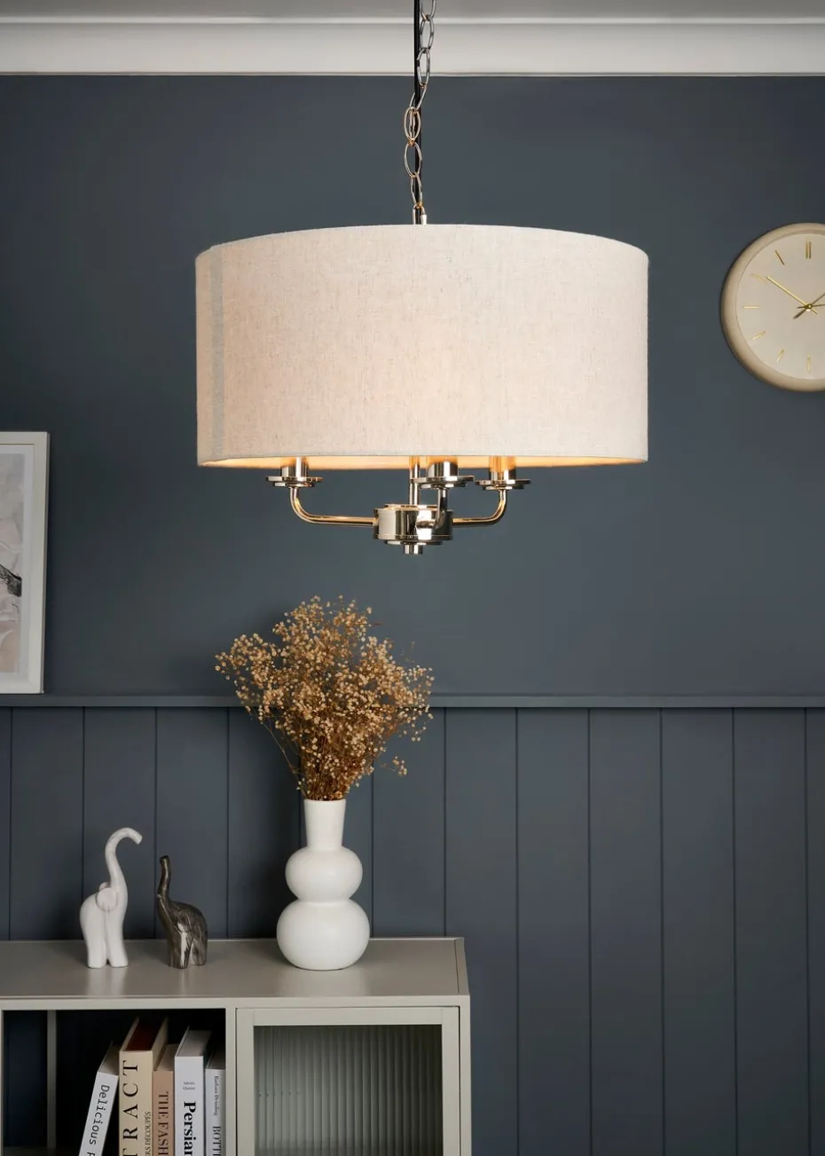 BHS Lighting Harley Ceiling 3 Light Chrome (40-120cm x 45cm)