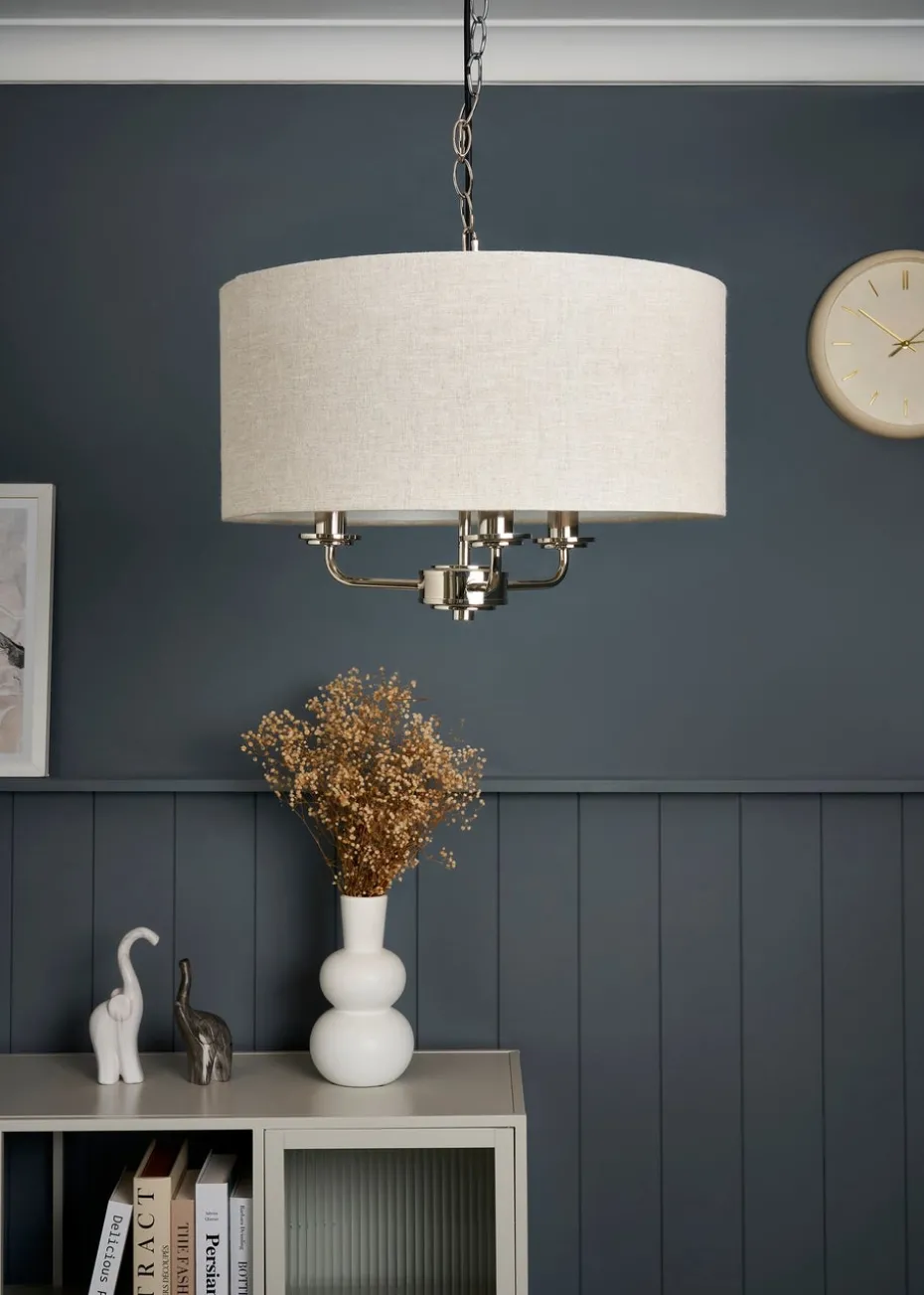 BHS Lighting Harley Ceiling 3 Light Chrome (40-120cm x 45cm)