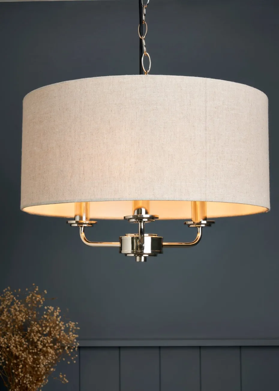 BHS Lighting Harley Ceiling 3 Light Chrome (40-120cm x 45cm)