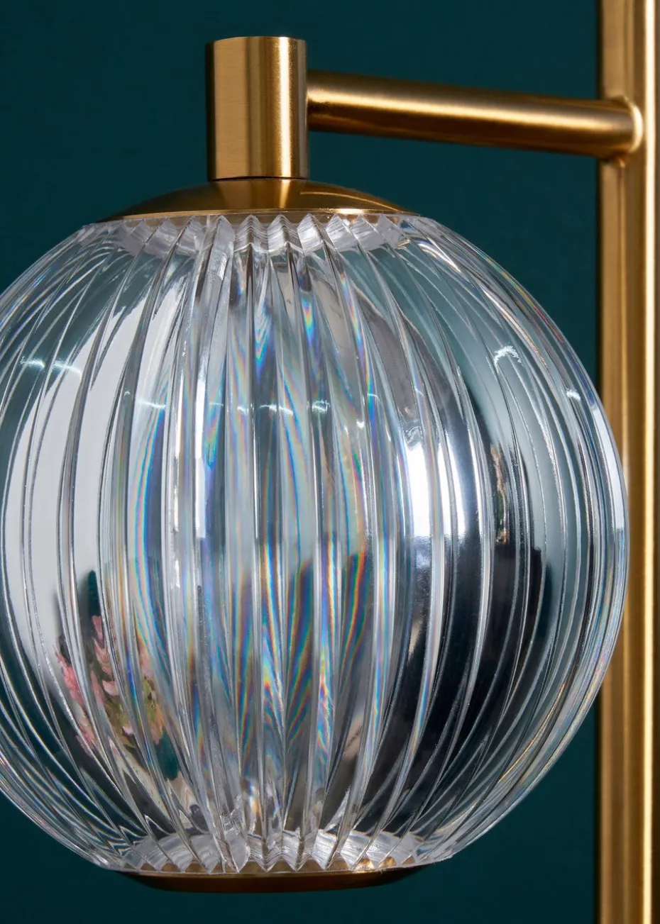BHS Lighting Raeden LED Brass Acrylic Ball Table Lamp (35cm x 13cm)