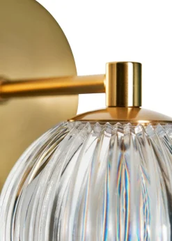 BHS Lighting Raeden LED Brass Acrylic Ball Wall Light (22cm x 11cm)