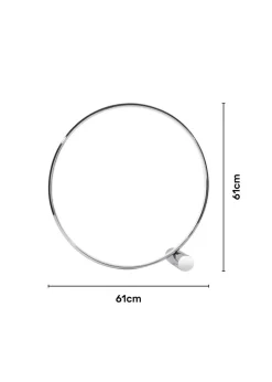 BHS Lighting Serk LED Ring Floor Lamp Chrome (61cm x 61cm)