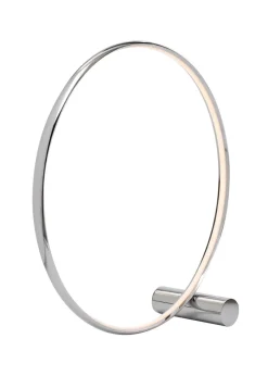 BHS Lighting Serk LED Ring Floor Lamp Chrome (61cm x 61cm)