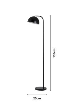 BHS Lighting Trevi Floor Lamp Black (155cm x 25cm)