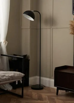 BHS Lighting Trevi Floor Lamp Black (155cm x 25cm)