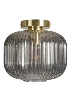 BHS Lyna Flush Ceiling 1 Light Brass (24cm x 24cm)