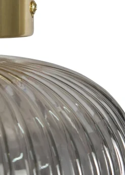 BHS Lyna Flush Ceiling 1 Light Brass (24cm x 24cm)