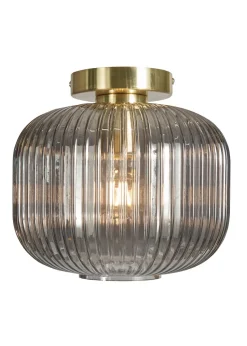 BHS Lyna Flush Ceiling 1 Light Brass (24cm x 24cm)