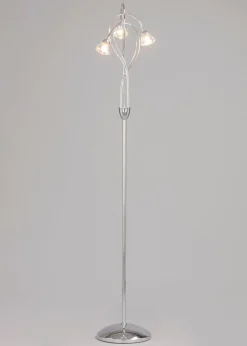 BHS Marianne Floor Lamp 3 Light Chrome (163cm x 35cm)