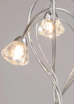 BHS Marianne Floor Lamp 3 Light Chrome (163cm x 35cm)