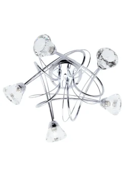 BHS Marianne Flush Ceiling 5 Light Chrome (20cm x 40cm)