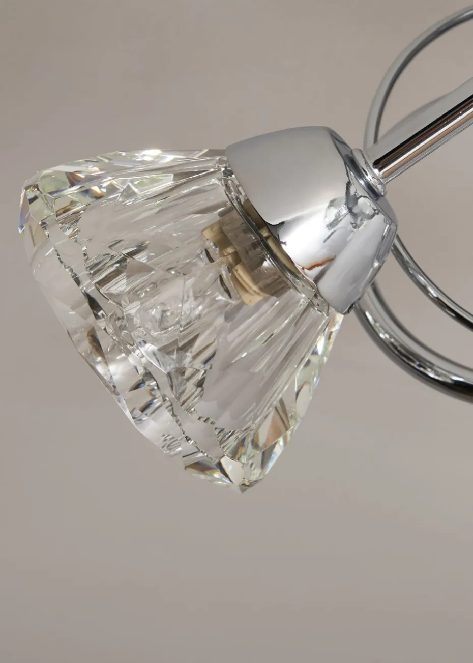 BHS Marianne Flush Ceiling 5 Light Chrome (20cm x 40cm)