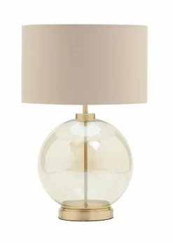 BHS Metro Table Lamp Brass & Champagne (57cm x 36.5cm)
