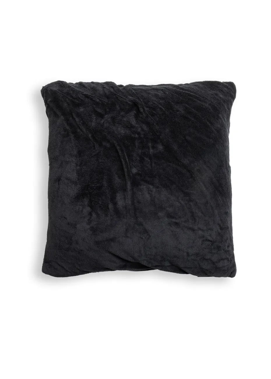 BHS Microfleece Black Cushion (59x59cm)