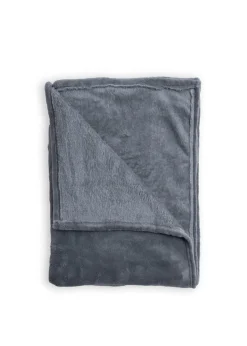 BHS Microfleece Charcoal Throw (140 x 180cm)