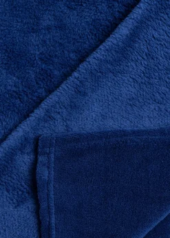 BHS Microfleece Navy Throw (140 x 180cm)