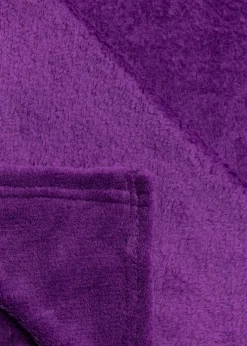 BHS Microfleece Plum Throw (140 x 180cm)