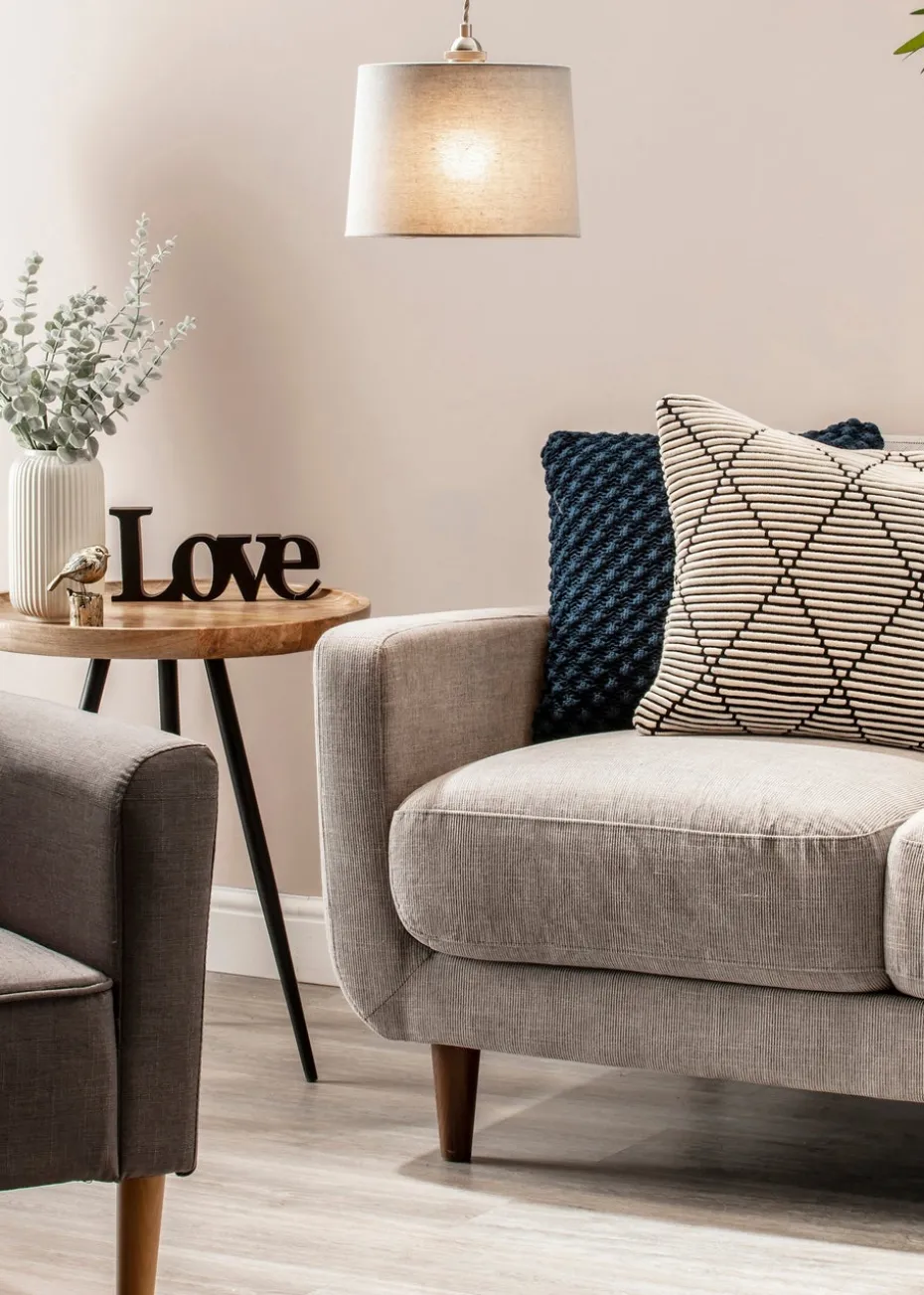 BHS Mira 25cm Linen Easyfit Shade Grey (19cm x 25cm)