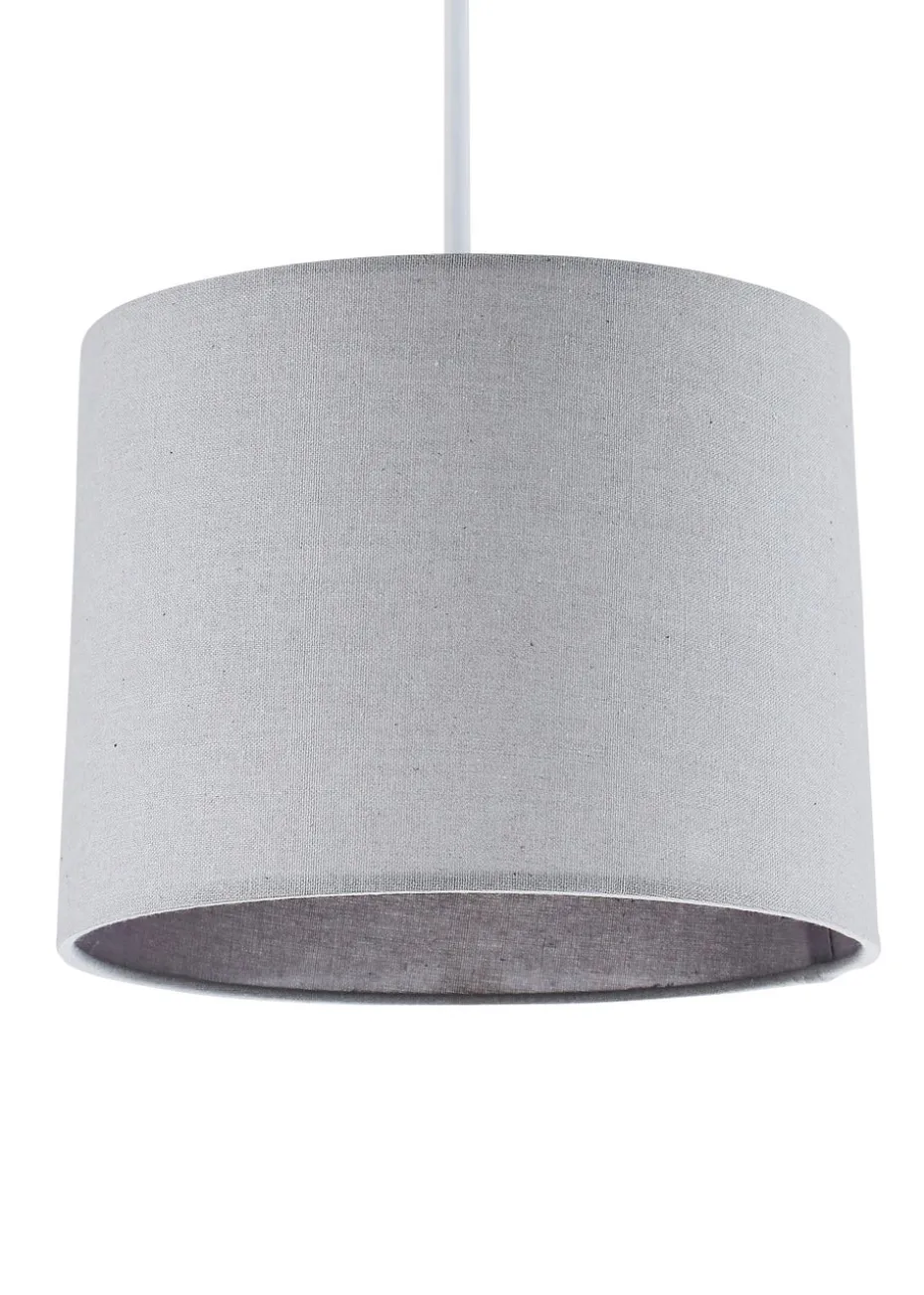 BHS Mira 25cm Linen Easyfit Shade Grey (19cm x 25cm)