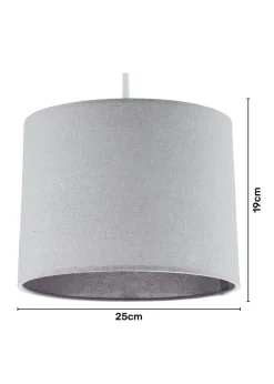 BHS Mira 25cm Linen Easyfit Shade Grey (19cm x 25cm)