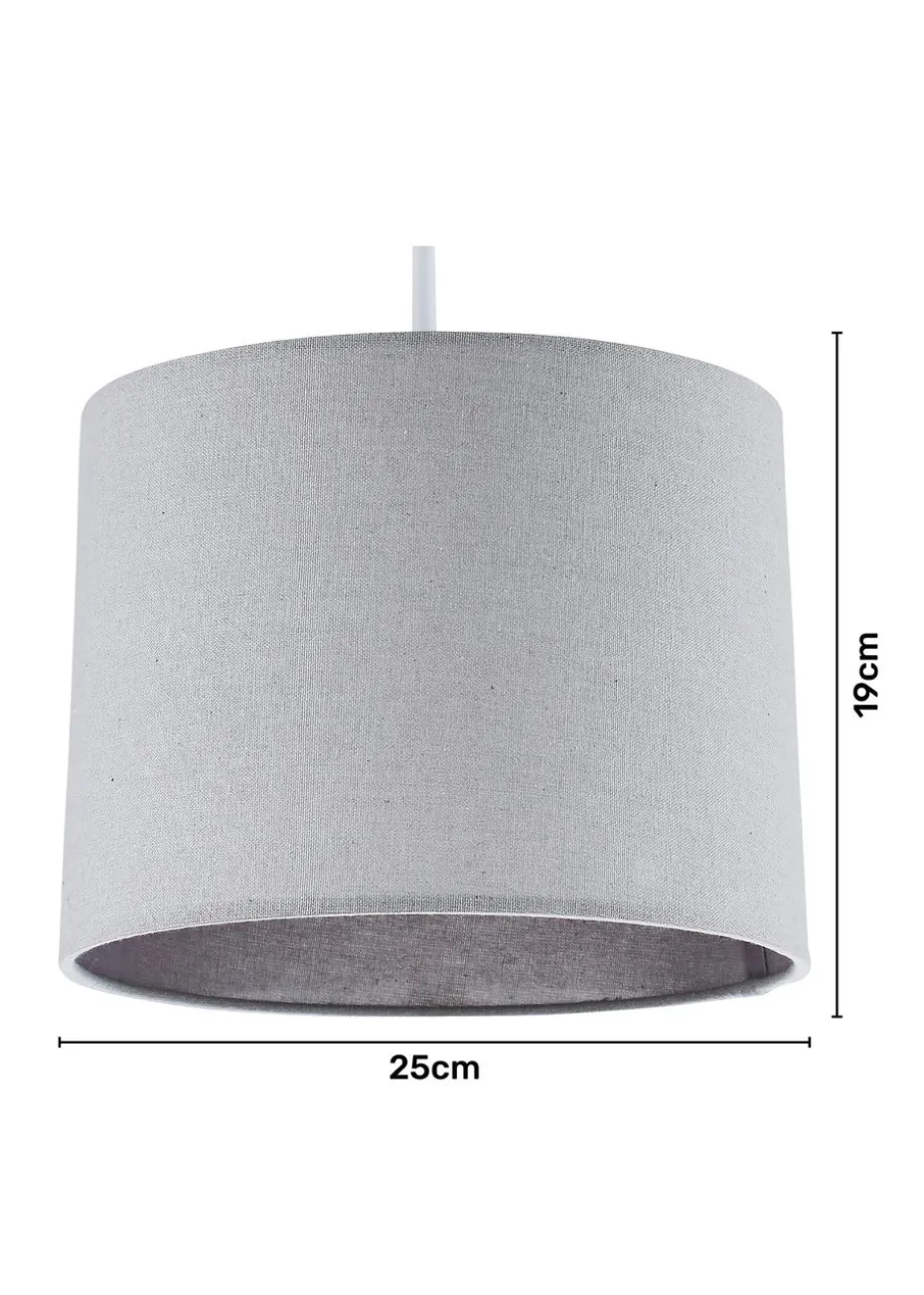 BHS Mira 25cm Linen Easyfit Shade Grey (19cm x 25cm)