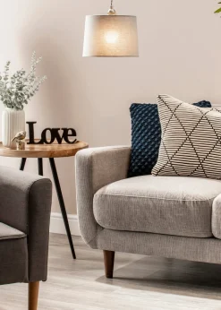 BHS Mira 25cm Linen Easyfit Shade Grey (19cm x 25cm)