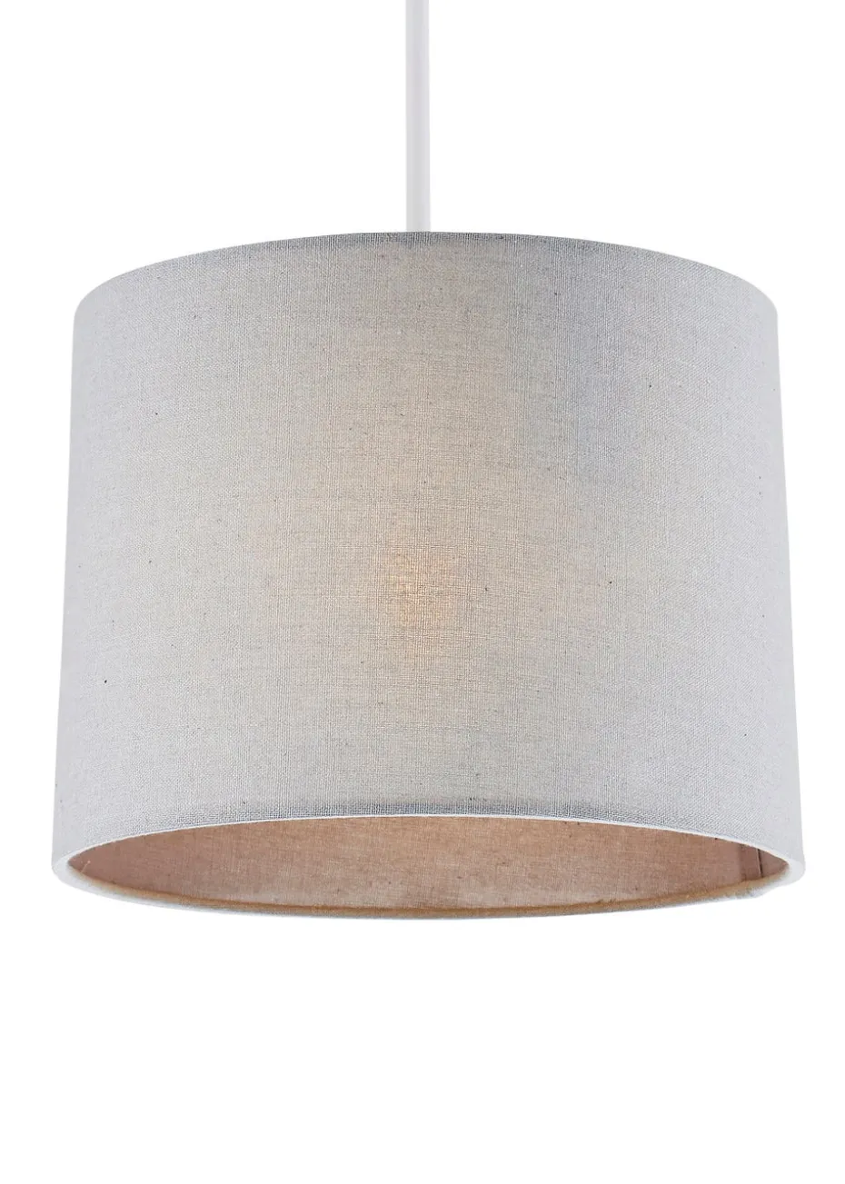 BHS Mira 25cm Linen Easyfit Shade Grey (19cm x 25cm)