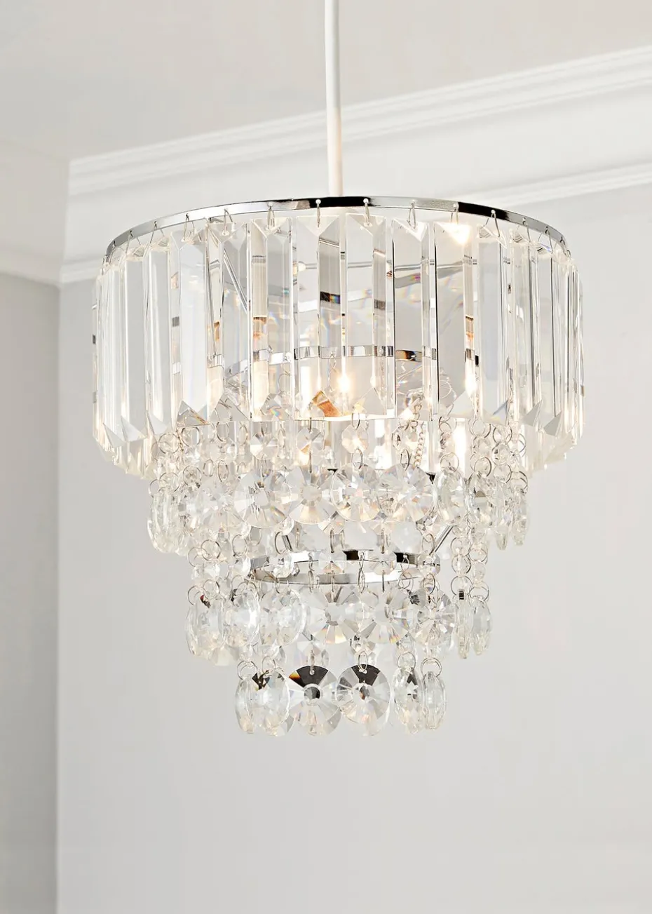 BHS Paladina Easyfit Ceiling Light Chrome (25cm x 25cm)