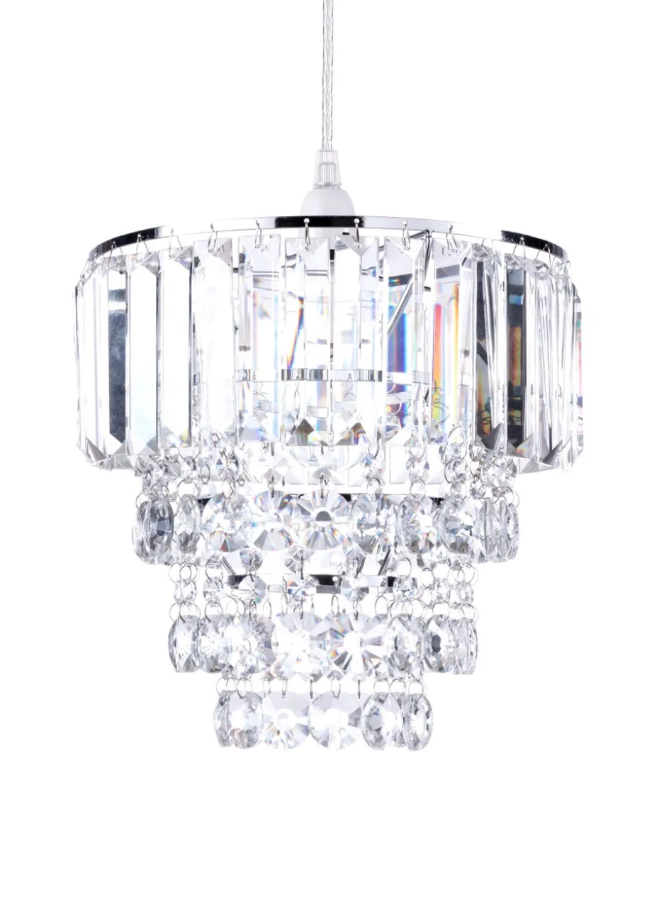 BHS Paladina Easyfit Ceiling Light Chrome (25cm x 25cm)