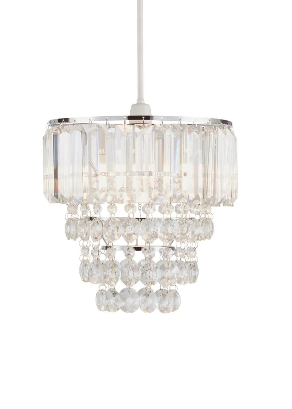 BHS Paladina Easyfit Ceiling Light Chrome (25cm x 25cm)