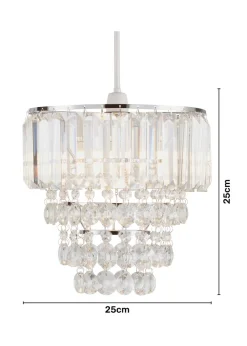 BHS Paladina Easyfit Ceiling Light Chrome (25cm x 25cm)