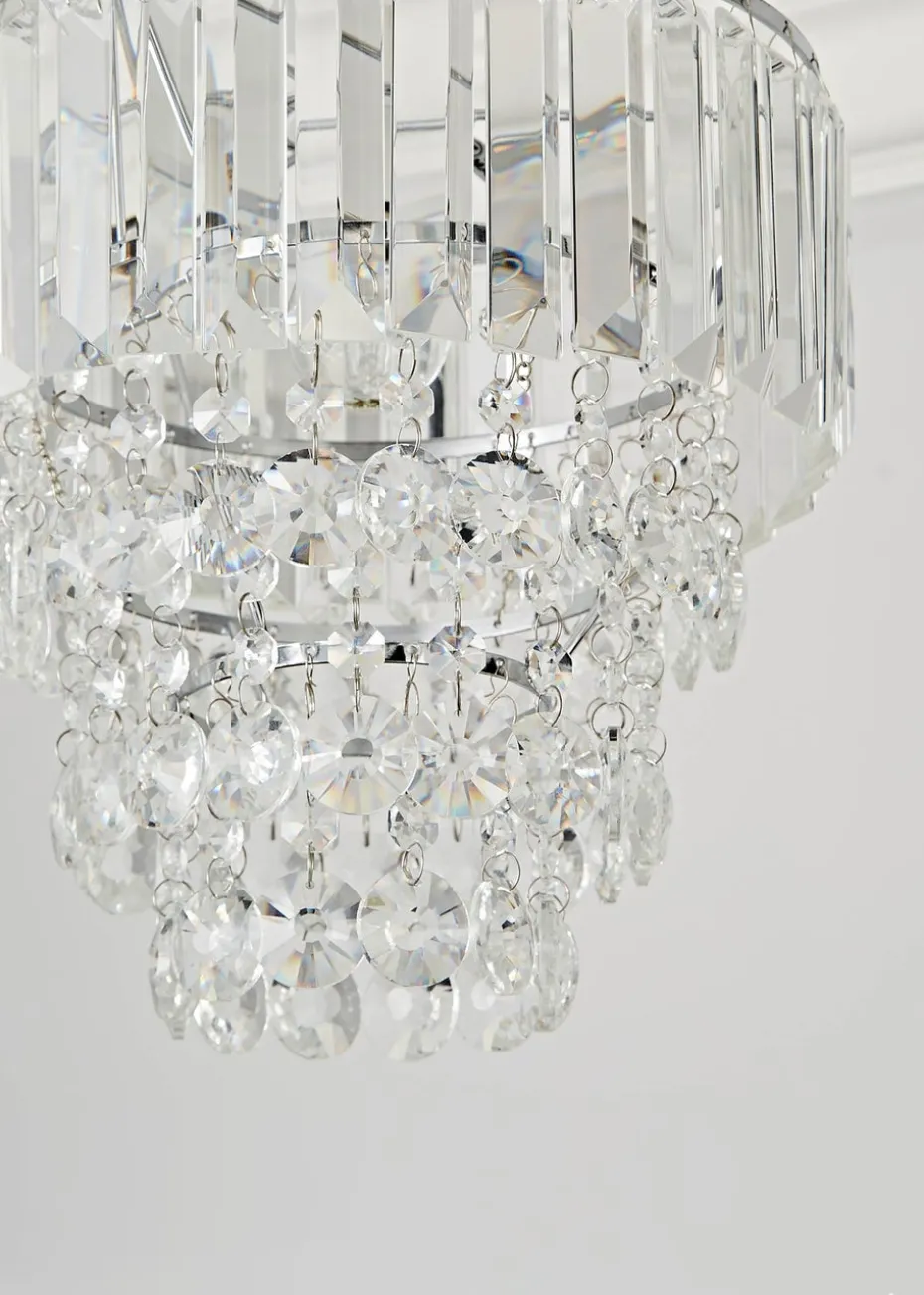 BHS Paladina Easyfit Ceiling Light Chrome (25cm x 25cm)