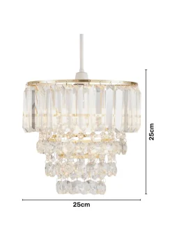 BHS Paladina Easyfit Ceiling Light Brass (25cm x 25cm)