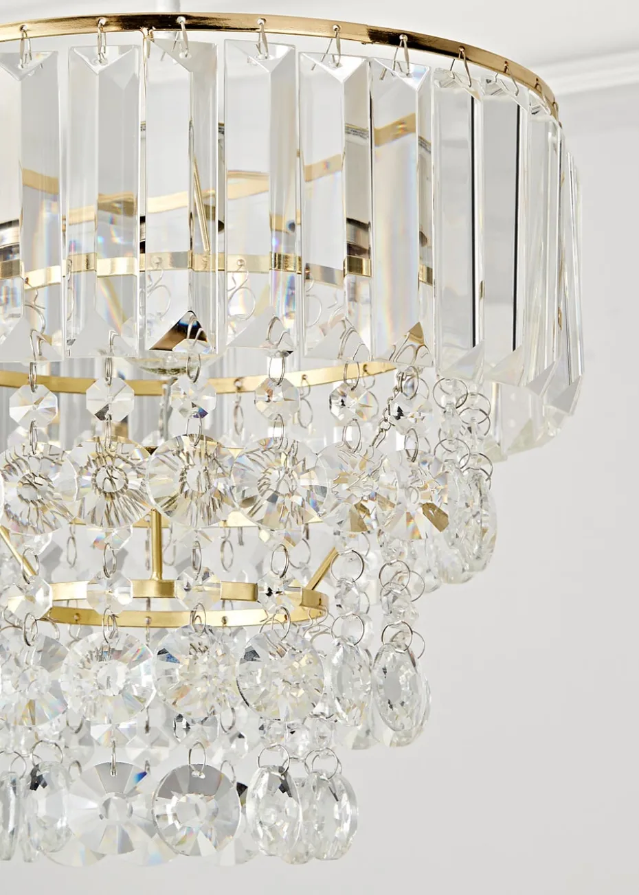 BHS Paladina Easyfit Ceiling Light Brass (25cm x 25cm)