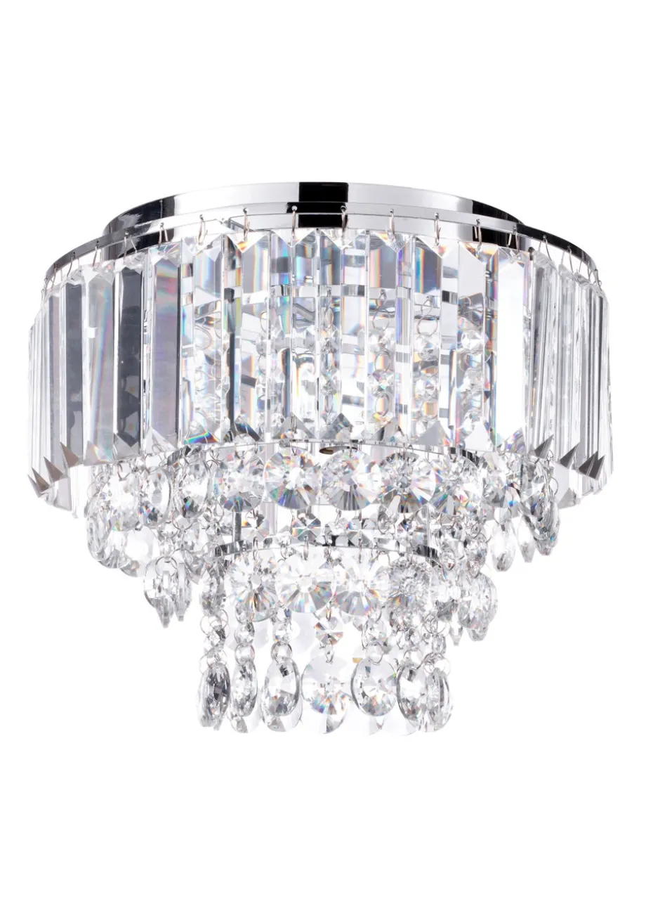 BHS Paladina Flush Ceiling 3 Light Chrome (26cm x 30cm)