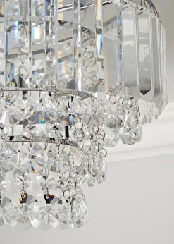 BHS Paladina Flush Ceiling 3 Light Chrome (26cm x 30cm)