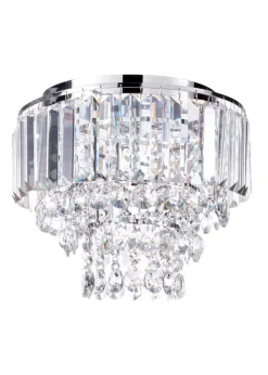 BHS Paladina Flush Ceiling 3 Light Chrome (26cm x 30cm)