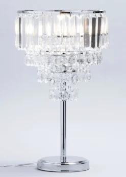 BHS Paladina Table Lamp Chrome (45cm x 24cm)