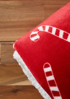 BHS Red Candy Cane Throw