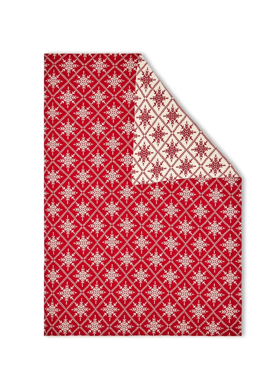 BHS Red Christmas Design Throw