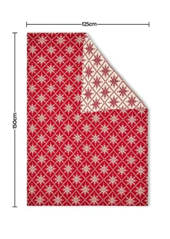 BHS Red Christmas Design Throw