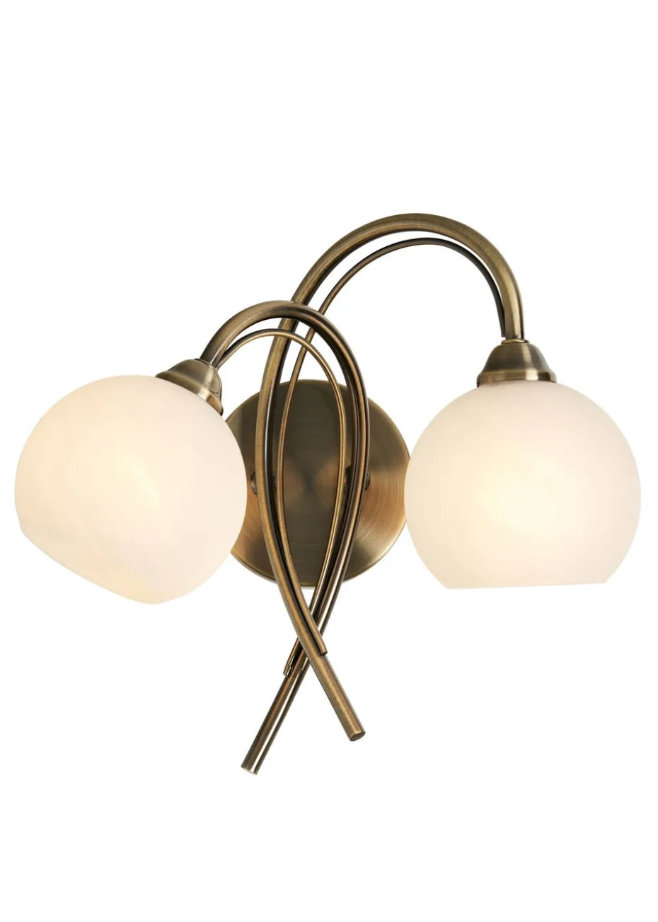BHS Soni 2 Bulb Wall Light (23cm x 25cm x 20cm)