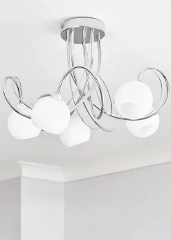 BHS Soni Flush Ceiling 5 Light Chrome (28cm x 46cm)