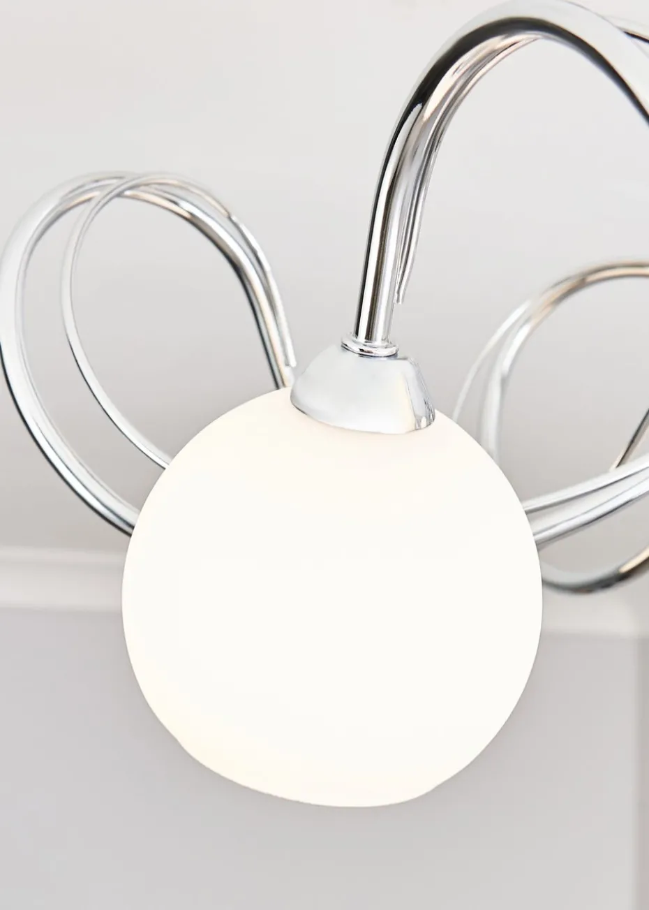 BHS Soni Flush Ceiling 5 Light Chrome (28cm x 46cm)