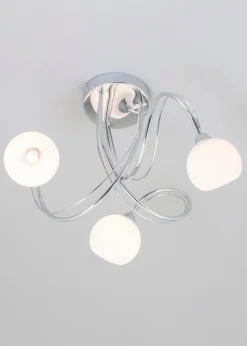 BHS Soni Flush Ceiling 3 Light Chrome (26cm x 40cm)