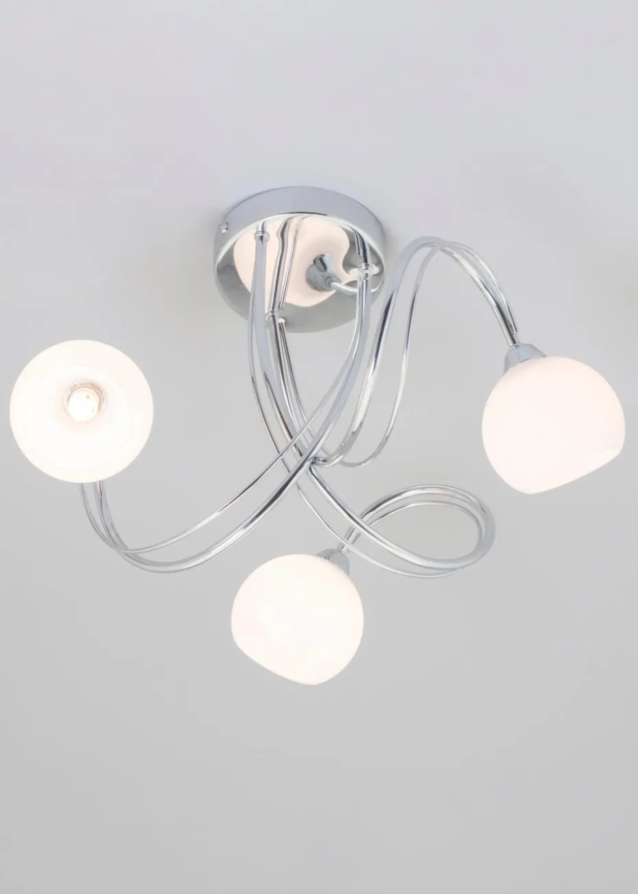 BHS Soni Flush Ceiling 3 Light Chrome (26cm x 40cm)