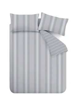 Bianca Fine Linens Brushed Cotton Ticking Stripe Reversible Duvet Cover Set
