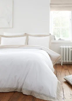 Bianca Fine Linens Oxford Lace 200 Thread Count Cotton Duvet Cover Set